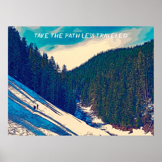 Poster Natureza Selvagem Caminhando Costura Montanha Dize (Frente)