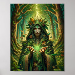 Poster Naturmagierin: Verbindung zur Erde