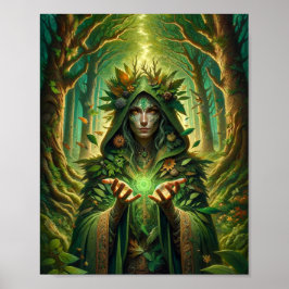 Poster Naturmagierin: Verbindung zur Erde