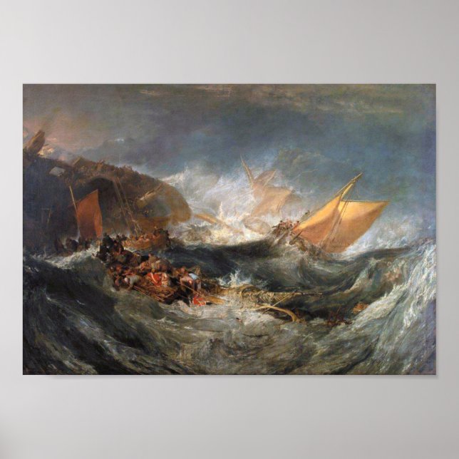 Poster Naufrágio do Minotauro, J. M. William Turner (Frente)
