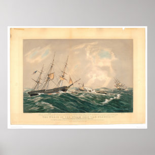 Pôster Naufrágio do navio a vapor "São Francisco" (1877A)