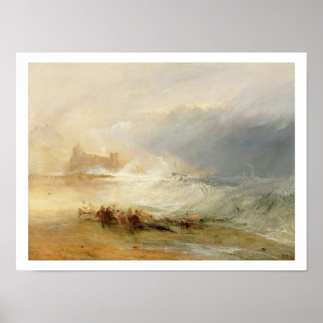 Poster Naufrágios - Costa de Northumberland, com vapor B (Frente)