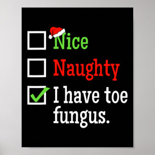 Poster Naughly Nice List Feia Natal Engraçado Fungo Toe F