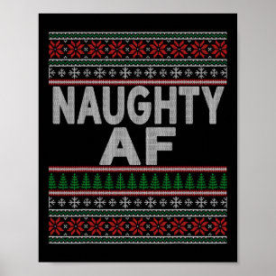 Poster Naughn Af Ugly Christmas Sweater S Para Casais