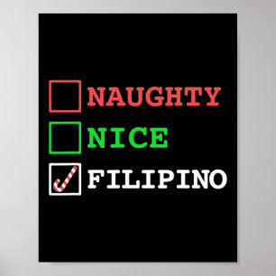 Poster Naughn Nice Filipino Funny Christmas Filipinas