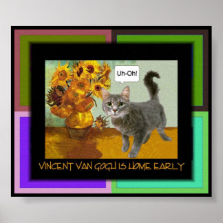 Poster Naughn Van Gogh Cat 3