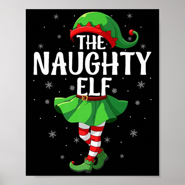 Poster Naughty Elf Christmas Girls Women Elf Squad Xmas F (Frente)