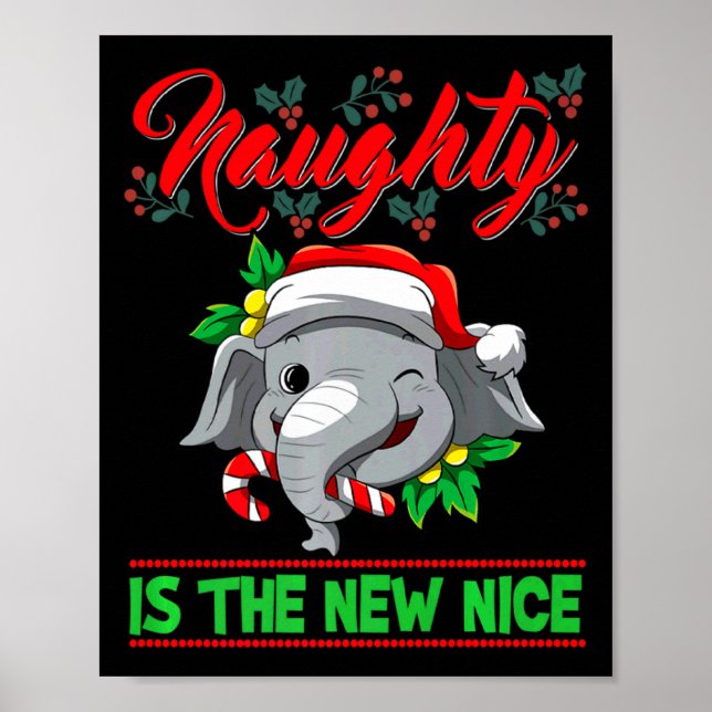 Poster Naughty Is The New Nice Christmas Santa Xmas Premi (Frente)