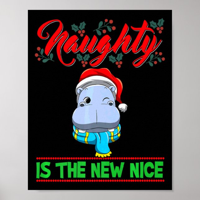 Poster Naughty Is The New Nice Christmas Santa Xmas Premi (Frente)
