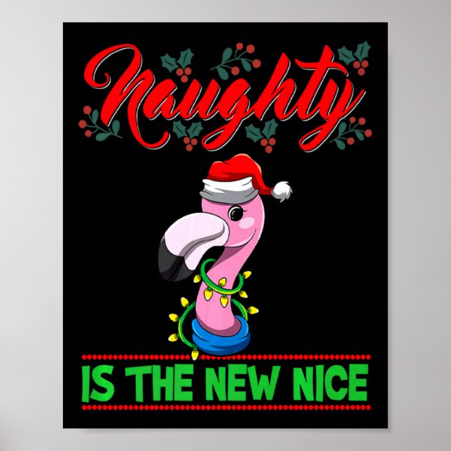 Poster Naughty Is The New Nice Christmas Santa Xmas Premi (Frente)