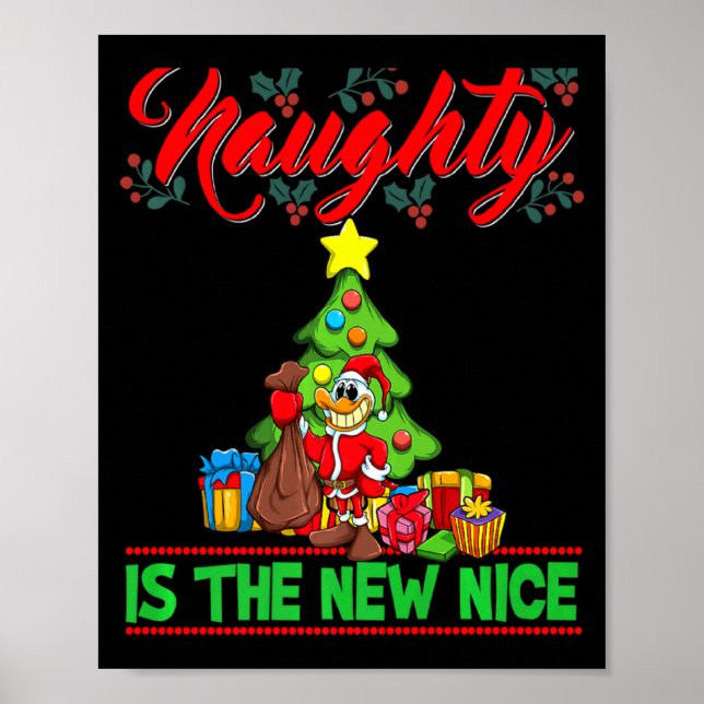 Poster Naughty Is The New Nice Christmas Santa Xmas Premi (Frente)