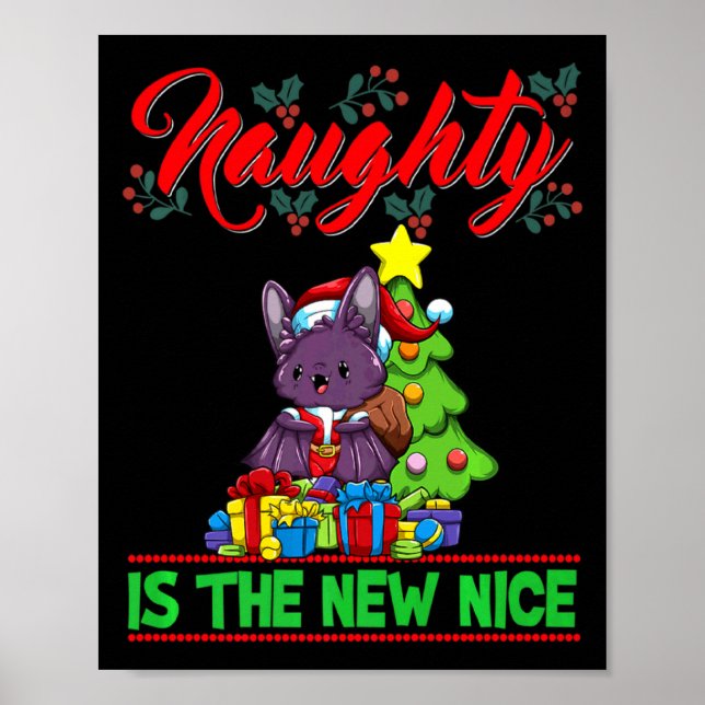 Poster Naughty Is The New Nice Christmas Santa Xmas Premi (Frente)
