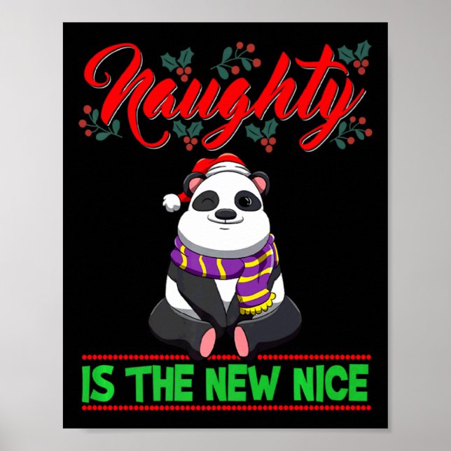 Poster Naughty Is The New Nice Christmas Santa Xmas Premi (Frente)
