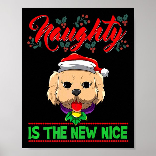 Poster Naughty Is The New Nice Christmas Santa Xmas Premi (Frente)