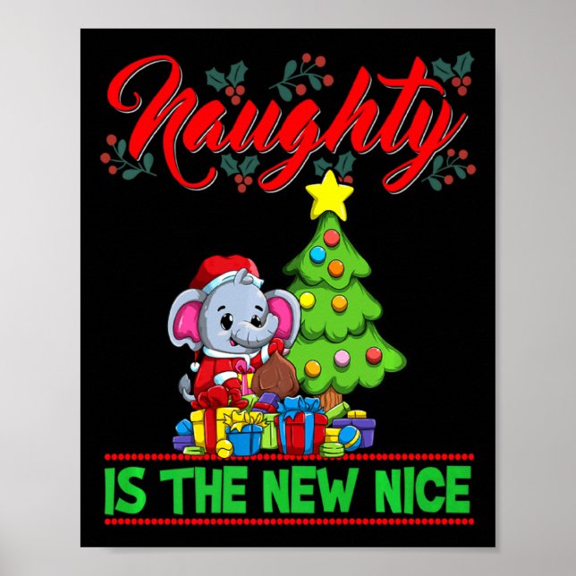 Poster Naughty Is The New Nice Christmas Santa Xmas Premi (Frente)