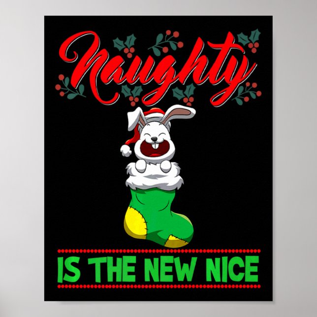 Poster Naughty Is The New Nice Christmas Santa Xmas Premi (Frente)