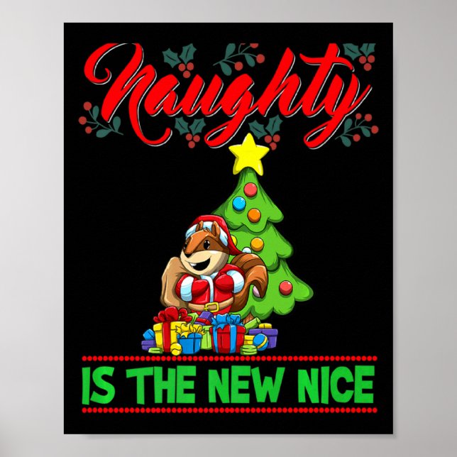 Poster Naughty Is The New Nice Christmas Santa Xmas Premi (Frente)