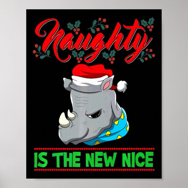 Poster Naughty Is The New Nice Christmas Santa Xmas Premi (Frente)