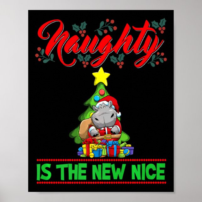 Poster Naughty Is The New Nice Christmas Santa Xmas Premi (Frente)