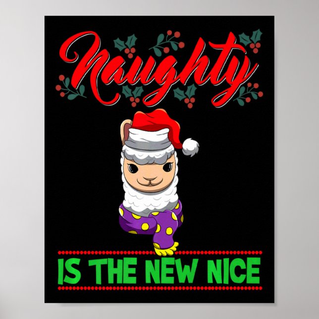 Poster Naughty Is The New Nice Christmas Santa Xmas Premi (Frente)
