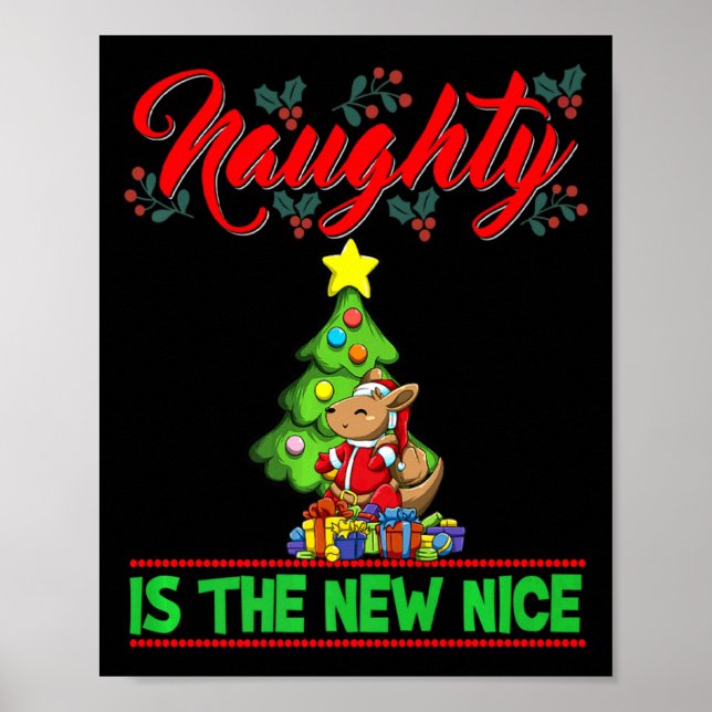 Poster Naughty Is The New Nice Christmas Santa Xmas Premi (Frente)