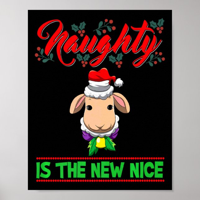 Poster Naughty Is The New Nice Christmas Santa Xmas Premi (Frente)