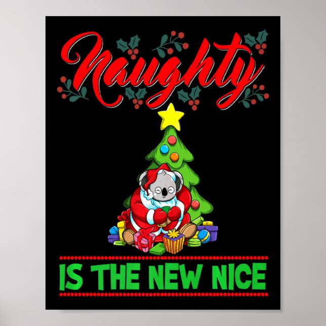 Poster Naughty Is The New Nice Christmas Santa Xmas Premi (Frente)