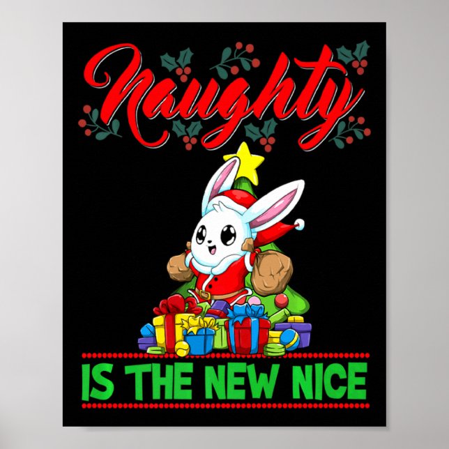 Poster Naughty Is The New Nice Christmas Santa Xmas Premi (Frente)