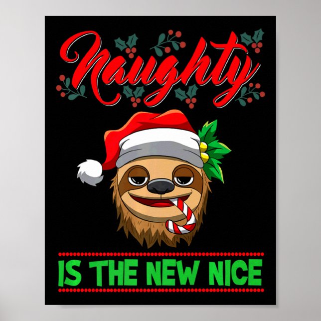 Poster Naughty Is The New Nice Christmas Santa Xmas Premi (Frente)