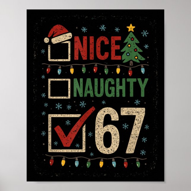 Poster Naughty Nice 67 Christmas Humor  (Frente)