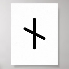 Poster NAUTHIZ Runa Nórdica (Necessidade, Necessidade) |