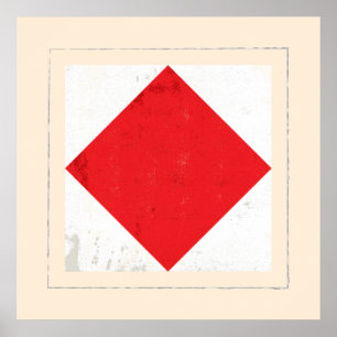 Pôster Nautical Letter “F” Signal Flag