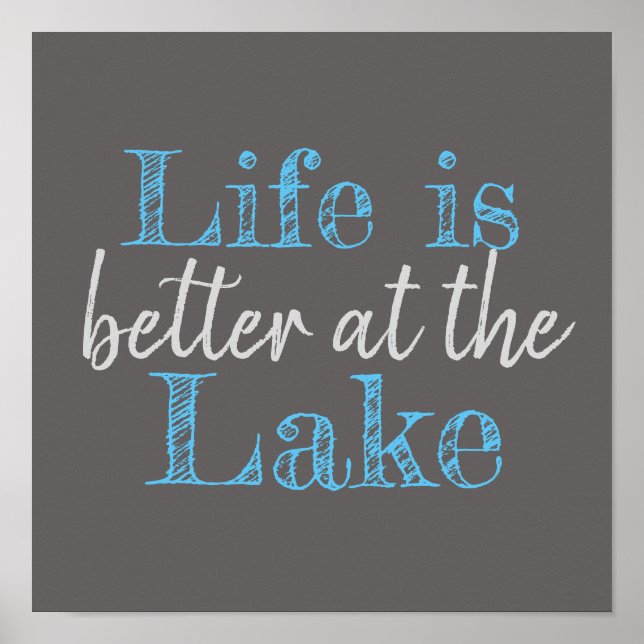 Poster nautical LIFE IS BETTER AT THE LAKE | (Frente)