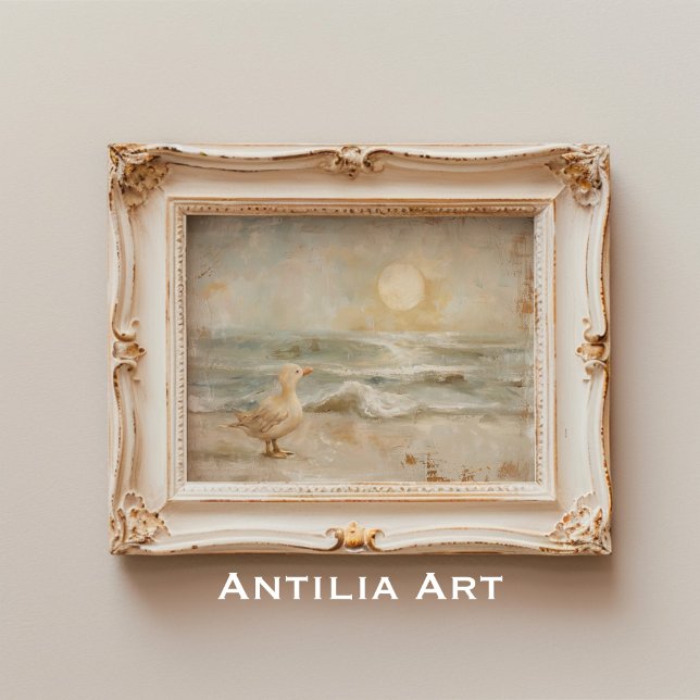 Poster Náutico Albatroz Pintage Vintage Sunny Beach (Criador carregado)