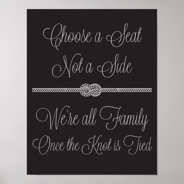 Poster Náutico Nó Escolher um Sinal de Casamento Não Late (Frente)
