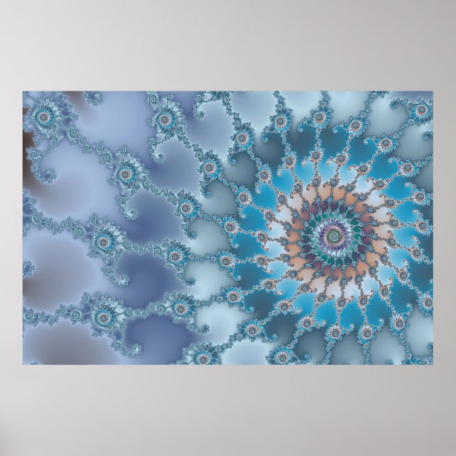 Poster Nautilus - Arte Fractal (Frente)