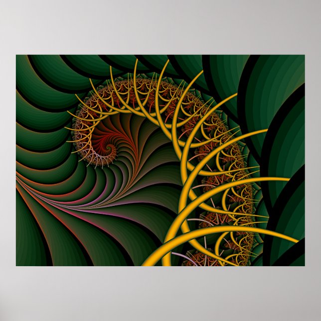 Poster Nautilus Inner Float Chambers - Arte Fractal (Frente)