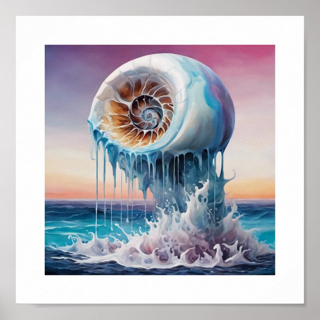 Poster Nautilus Shell Suspenso (Frente)