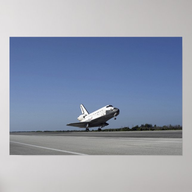 Poster nave espacial Atlantis se aproximando da pista 33 (Frente)