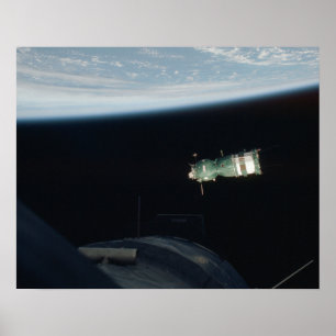 Pôster Nave espacial de Soyuz (projeto do teste de
