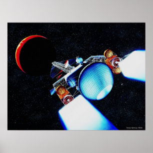 Poster Nave espacial do Nuclear-Íon