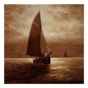 Pôster Navegação à noite (cerca de 1900) Elbridge Wesley