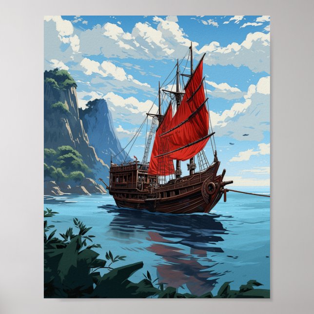 Poster Navegação Através De Ha Long Bay (Frente)