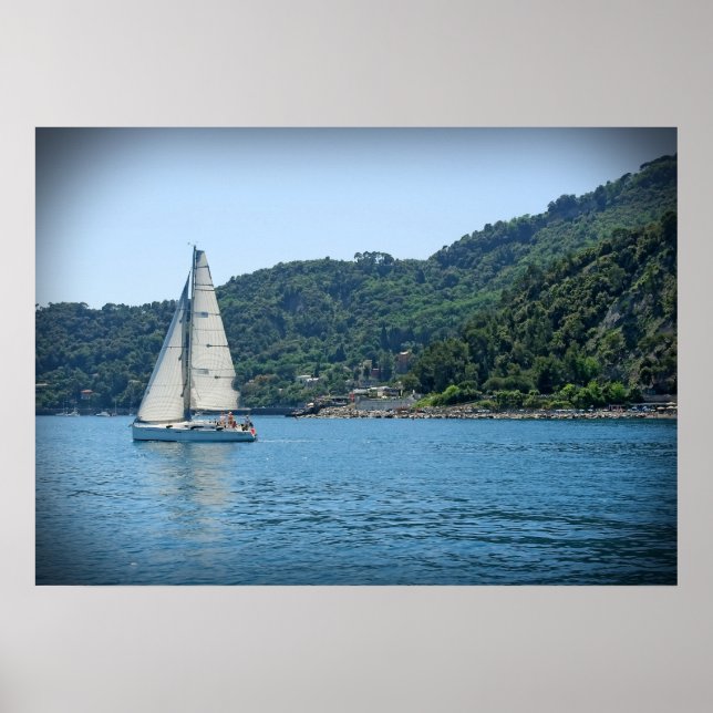 Poster Navegação na Riviera Italiana - Portofino (Frente)