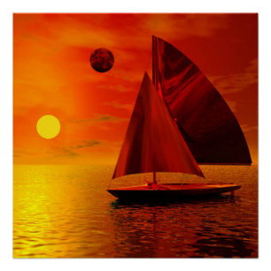 Pôster Navegação no Sunset