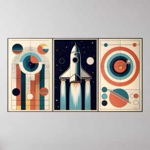 Poster Navegação por Galáxia de Arte da Idade do meio séc