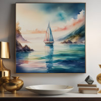 Navegador de pintura por aquarela na água 1:1