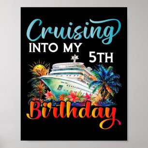 Poster Navegando Para Minha Viagem de Aniversário de 5 An