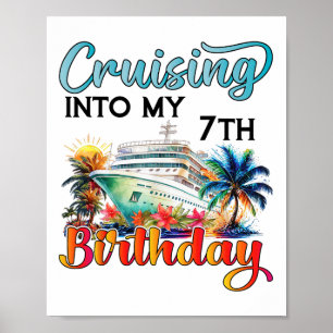 Poster Navegando Para o Meu 7º Aniversário Cruzeiro Viage
