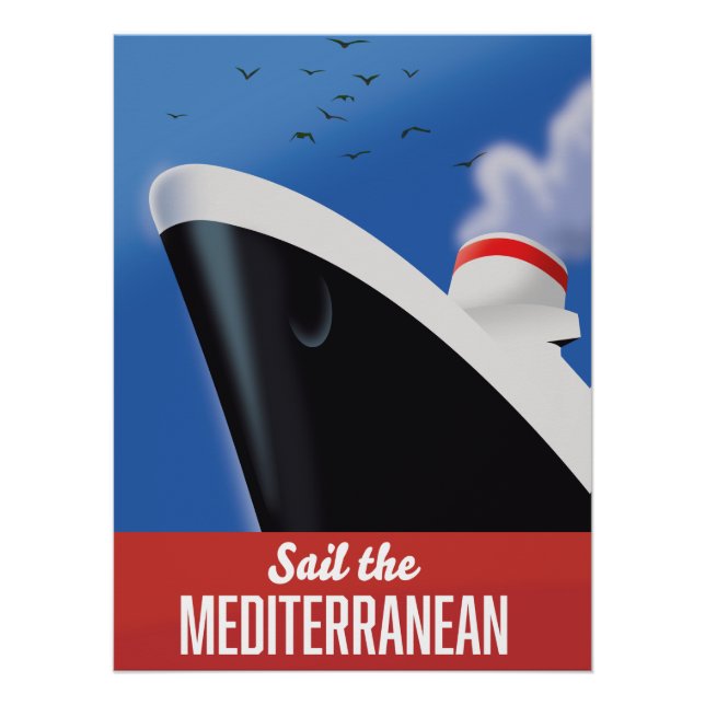 Pôster Navegue pelo mediterrâneo (Frente)